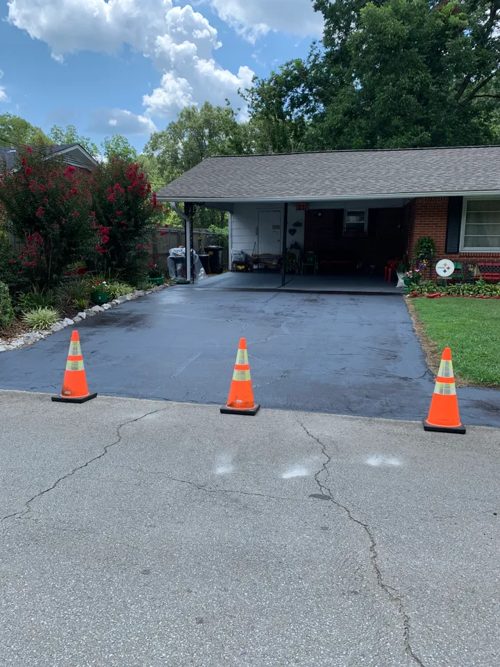 Asphalt crack sealing repair in Corinth, Mississippi